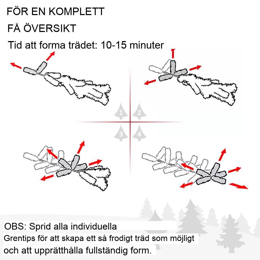 90cm LED förbelyst konstgjord julgran med fjärrkontroll och timer