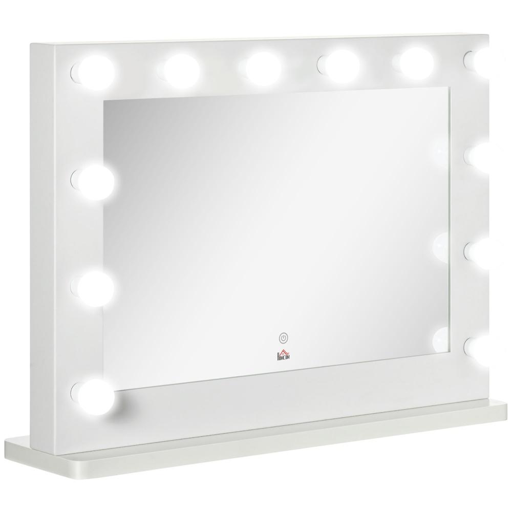 Hollywood Mirror med dimbara LED-lampor, minnesfunktion och pekkontroll