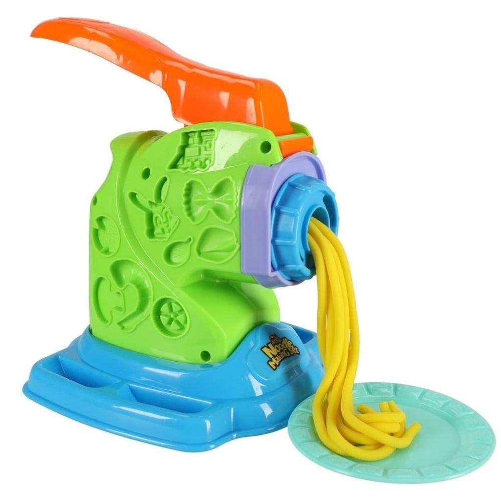 Kids Pasta Maker Play Set med plastdeg och tillbehör