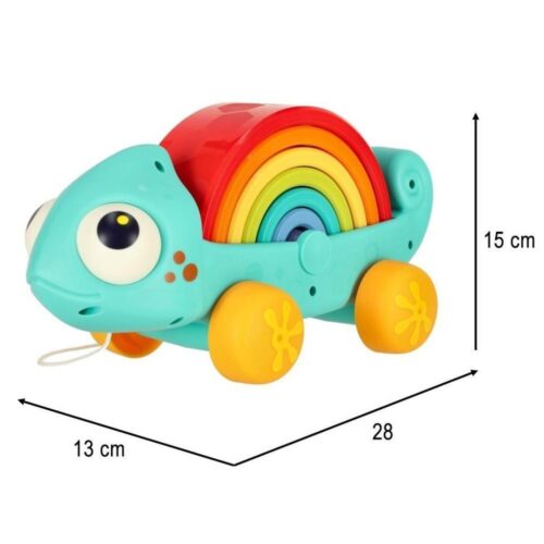 Montessori Chameleon Sorter pusselblock för dragspel (18m+)