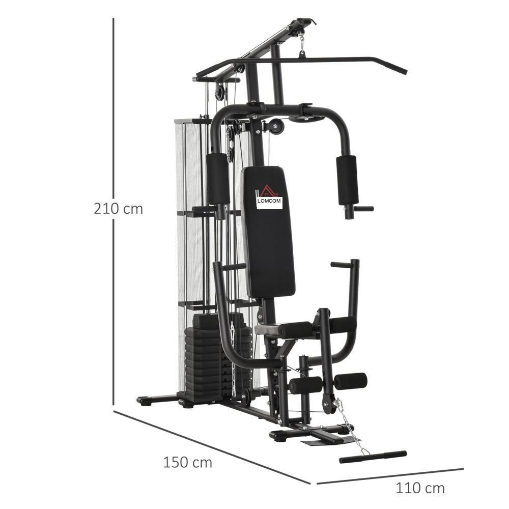 Gym Power Station Multigym med vikter, Lat Pulldown och Leg Curl