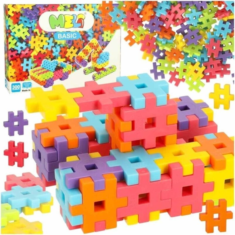 MELI Building Blocks Creative Set – 300 delar för barn, klassiska tegelstenar