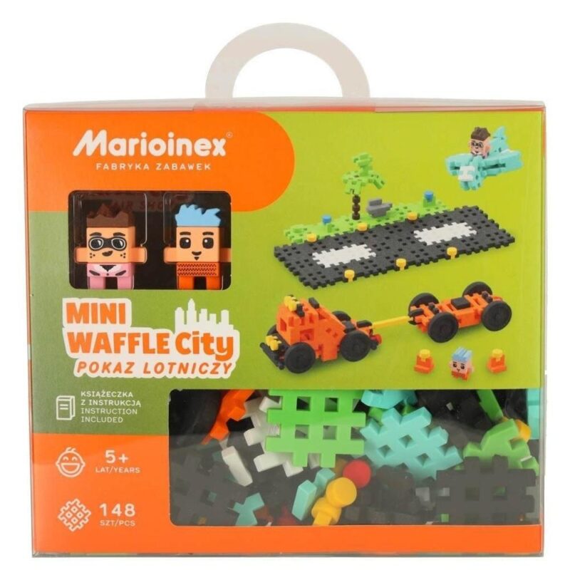 Mini Waffle Construction Blocks – Bygg din egen flygplats och flygplan (148 delar)