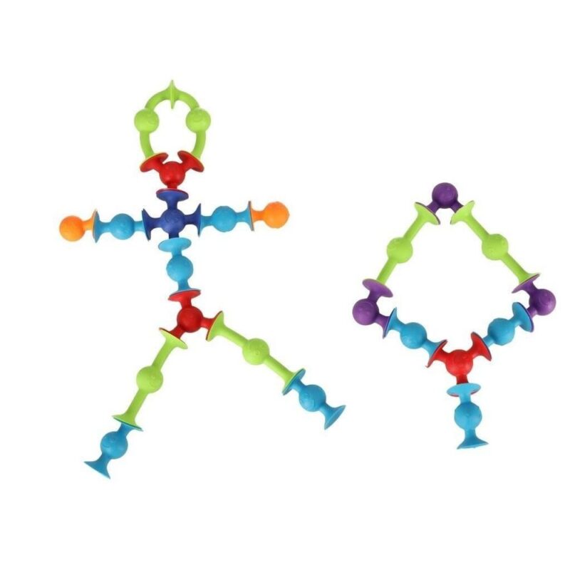 Byggklossar av silikonsugkoppar, 50 delar för kreativ lek och färdighetsutveckling