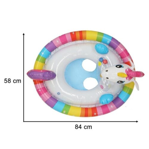 Uppblåsbar Simring Enhörning, Poolflottor för barn, 3-4 år, kapacitet 23 kg