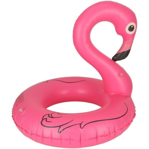 Pink Flamingo uppblåsbart simhjul, 90 cm för barn 70 kg kapacitet