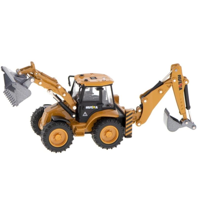 H-Toys 1:50 metallgrävmaskinslastare bulldozer med rörliga skopor