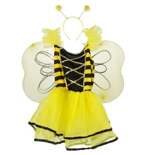 Yellow Black Bee Costume Dress Wings Pannband för vuxna barn