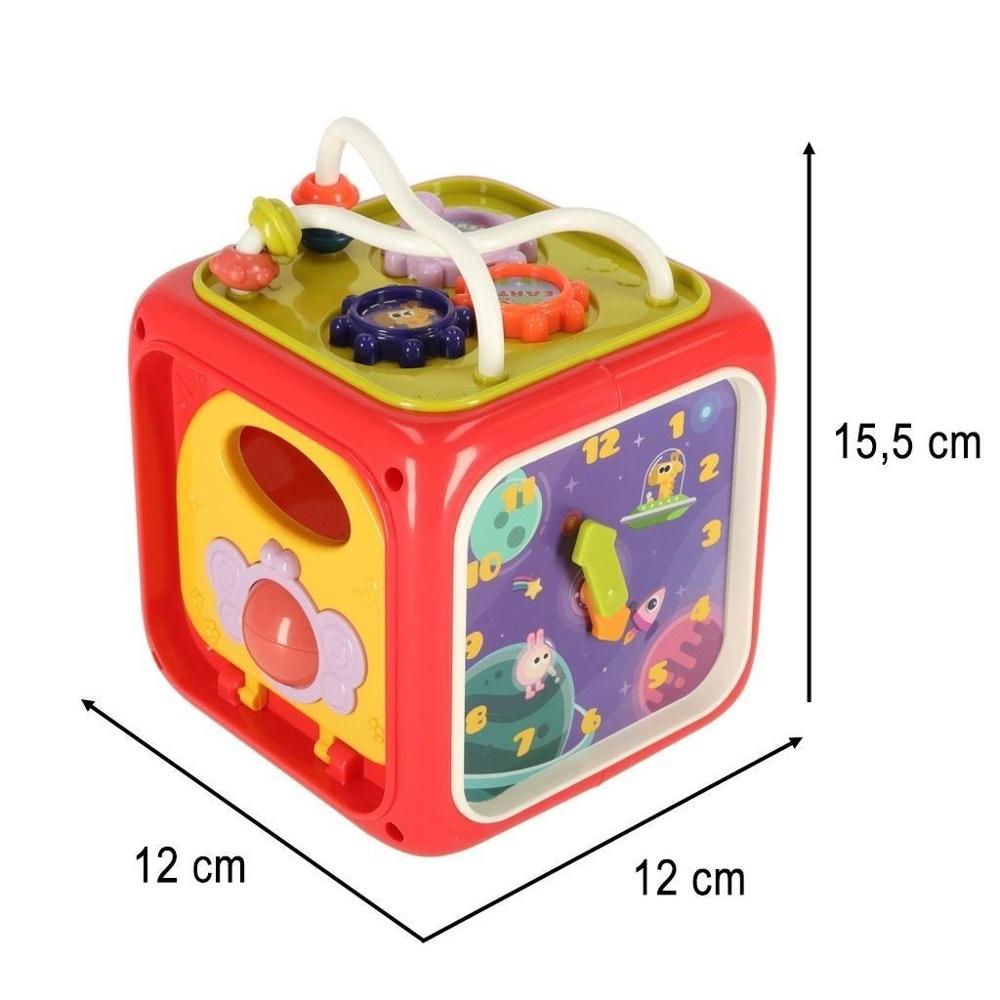 Interactive Sensory Cube Block Sorter Leksak för småbarn 18 månader+