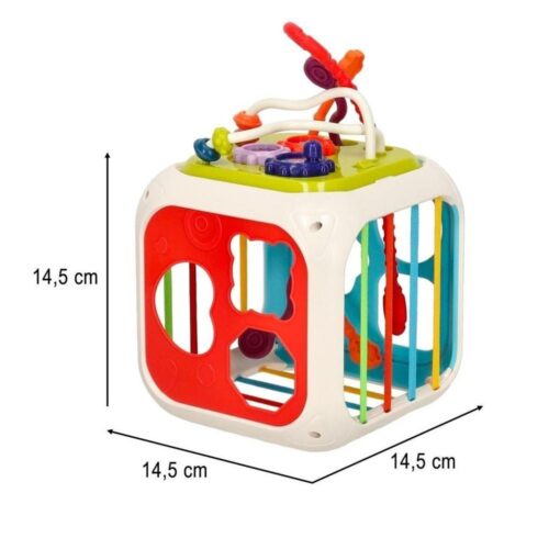 Interaktiv pedagogisk kubsorterare med dulcimer för bebisar – 7-i-1 leksak