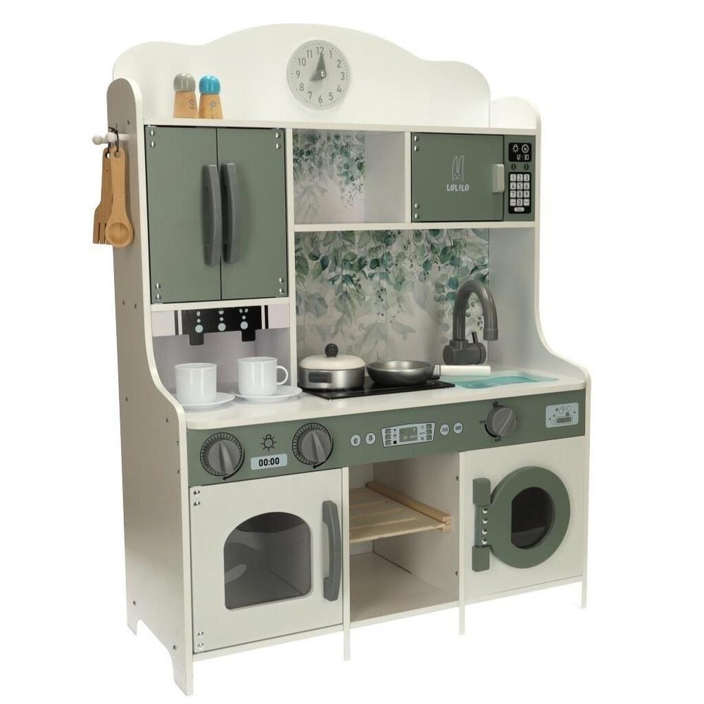 LULILO Wooden Kids Kitchen Lekset med espressomaskin