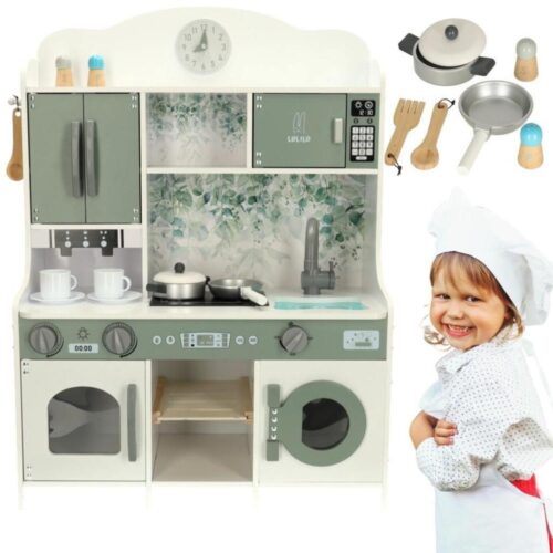 LULILO Wooden Kids Kitchen Lekset med espressomaskin