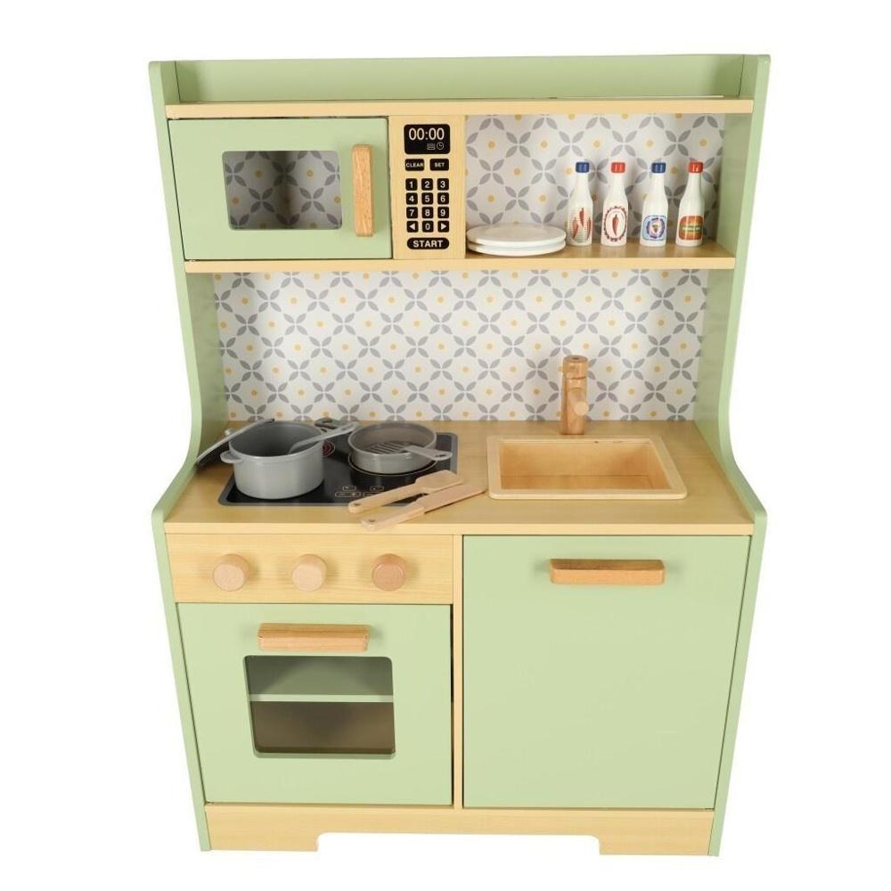 Mint Wooden Kids Kitchen Lekset med spis, ugn och tillbehör