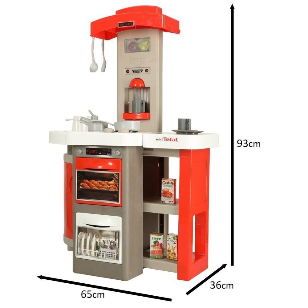 Smoby Minitefal Opencook elektroniskt hopfällbart kök med ljud och tillbehör