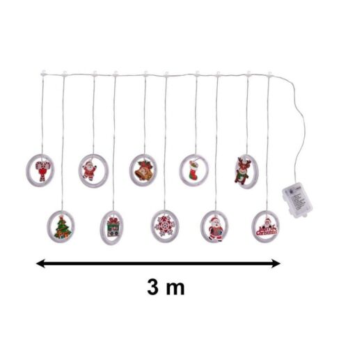 Batteridriven LED Julbildgardinljus – Varmvit, 3M