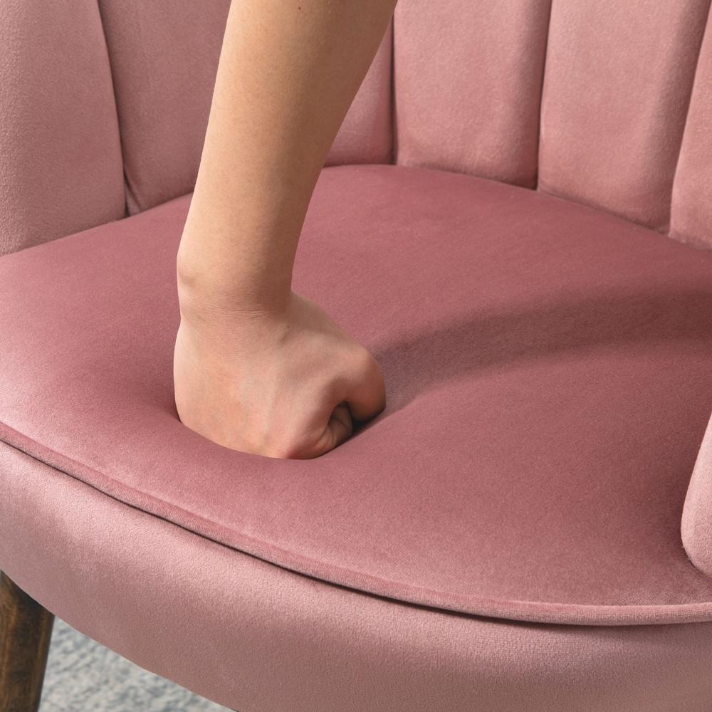 Rosa Lotus Accent Chair – Sammetsklädd, snygg vardagsrumsmöbler