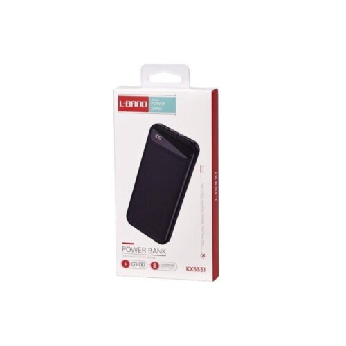 L-BRNO 10000mAh Power Bank med dubbla USB-portar – Svart