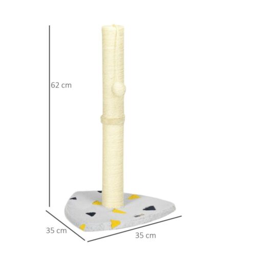 Plysch kattskrapstolpe med lekboll, kompakt och robust design