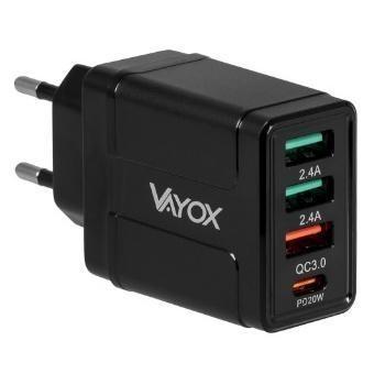 Vayox 32W USB-laddare med Quick Charge 3.0 och PD – Snabbladdning för flera enheter