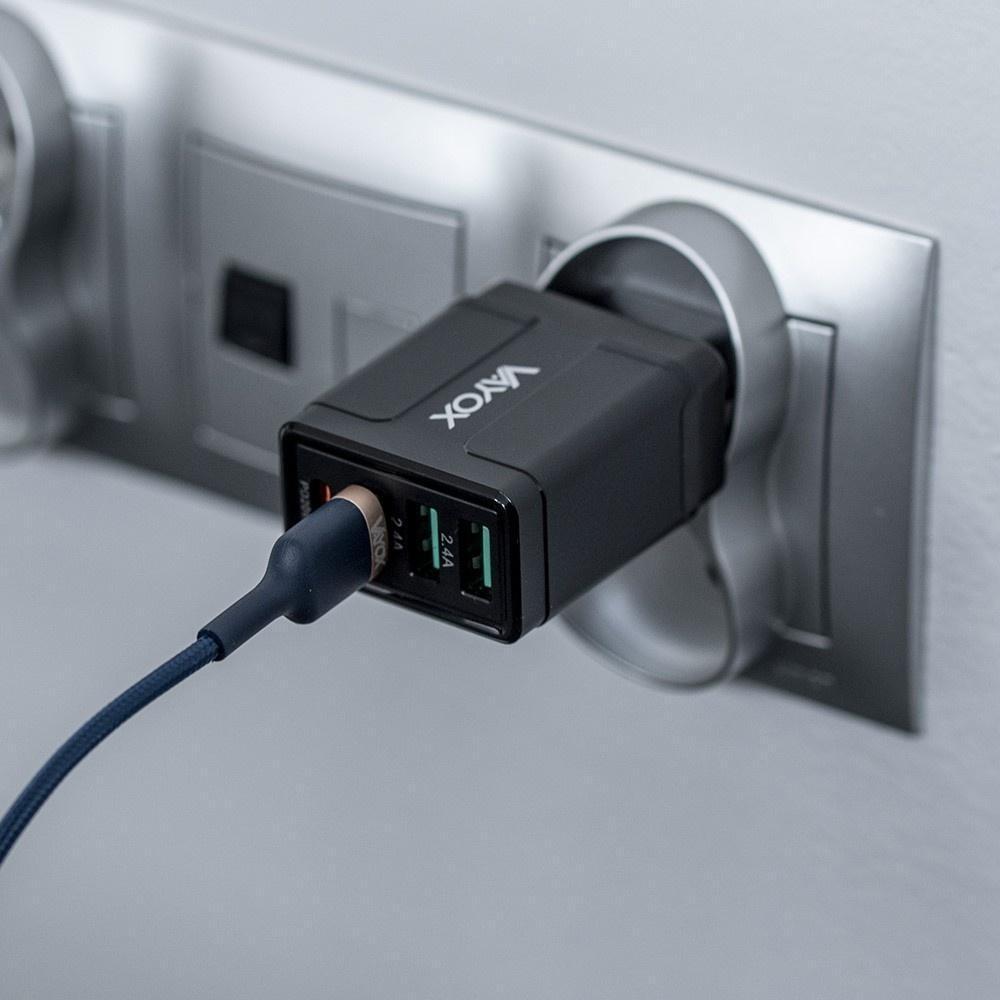 Vayox 32W USB-laddare med Quick Charge 3.0 och PD – Snabbladdning för flera enheter