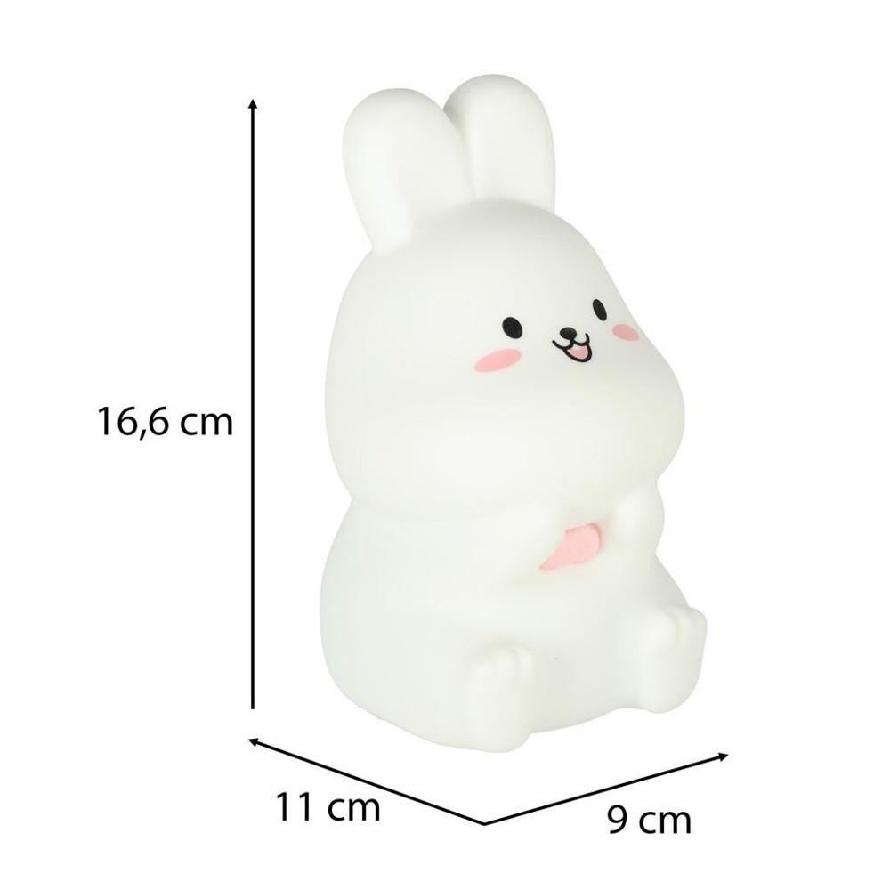 Pink Bunny Silikon LED-nattlampa med pekkontroll