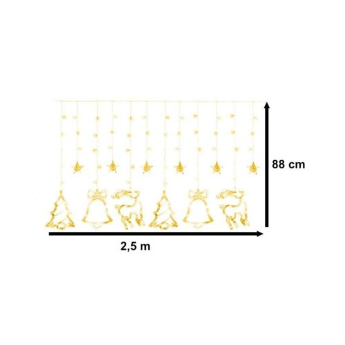 Varmvita LED-rengardinljus – 2,5 M festlig inomhusdekoration