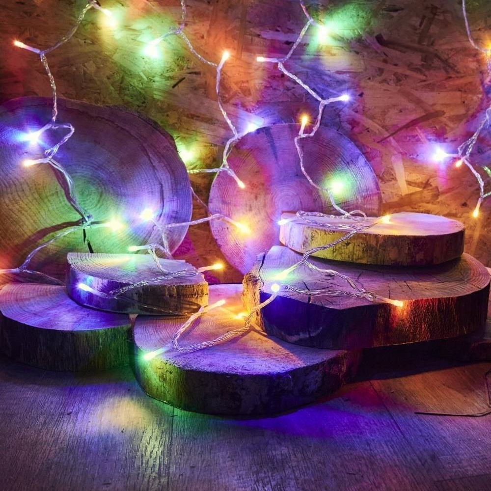 LED String Lights 10M 100 LED med fjärrkontroll, Flerfärgad/Varmvit, Juldekor