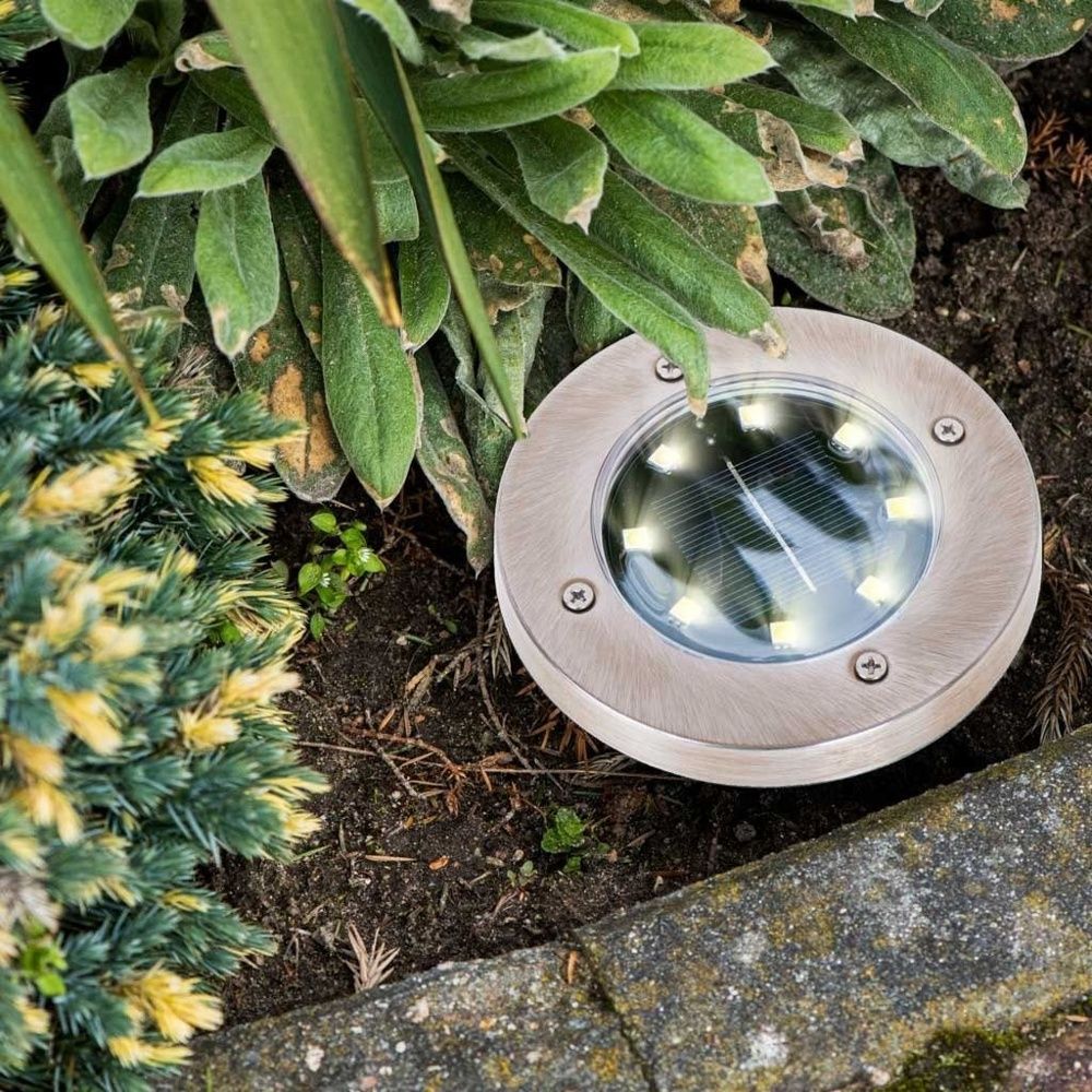 Solar Garden Path Lights – 8 LED varmvita, 4 Pack- Dusk to Dawn