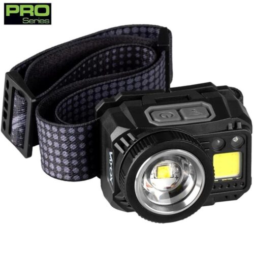 Vayox VA0098 Professional Pannlampa: XPG3 LED, COB Light, Zoom, Rörelsesensor, Uppladdningsbar