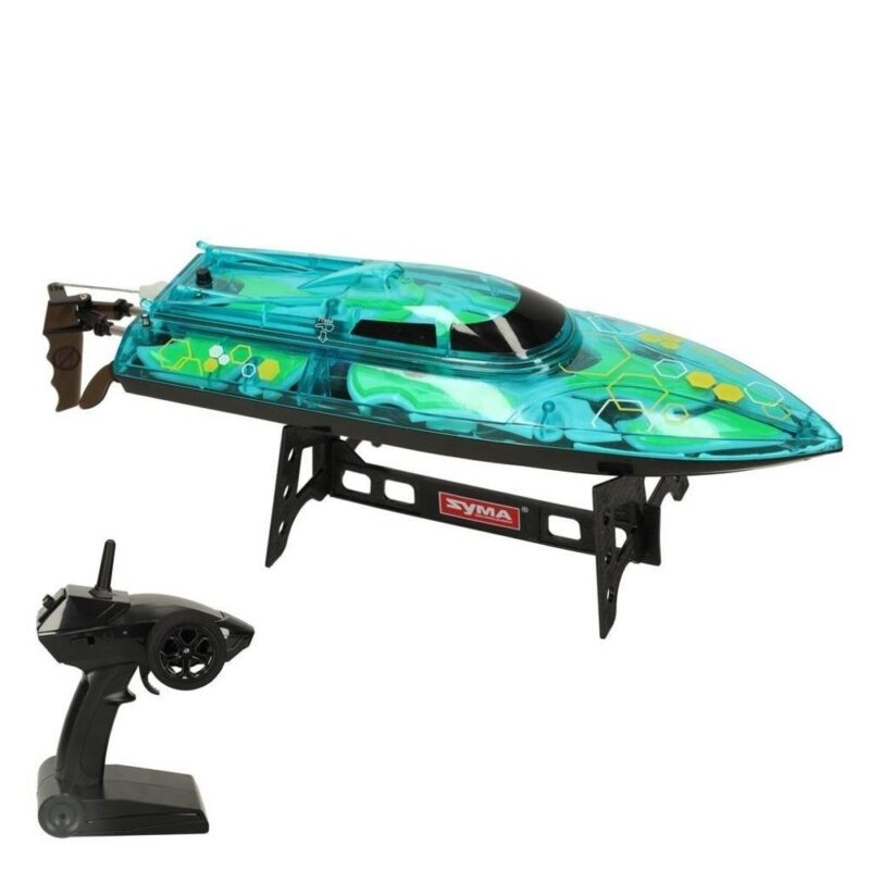 Revolt Illuminator Green RC Boat – 20 km/h hastighet, vattentät design, upp till 150 m kontroll