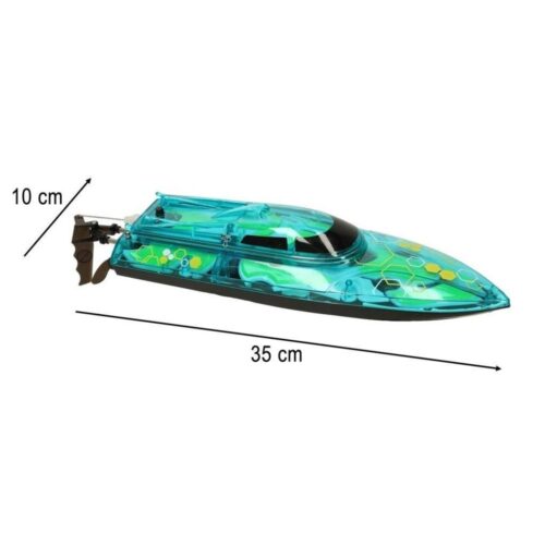 Revolt Illuminator Green RC Boat – 20 km/h hastighet, vattentät design, upp till 150 m kontroll