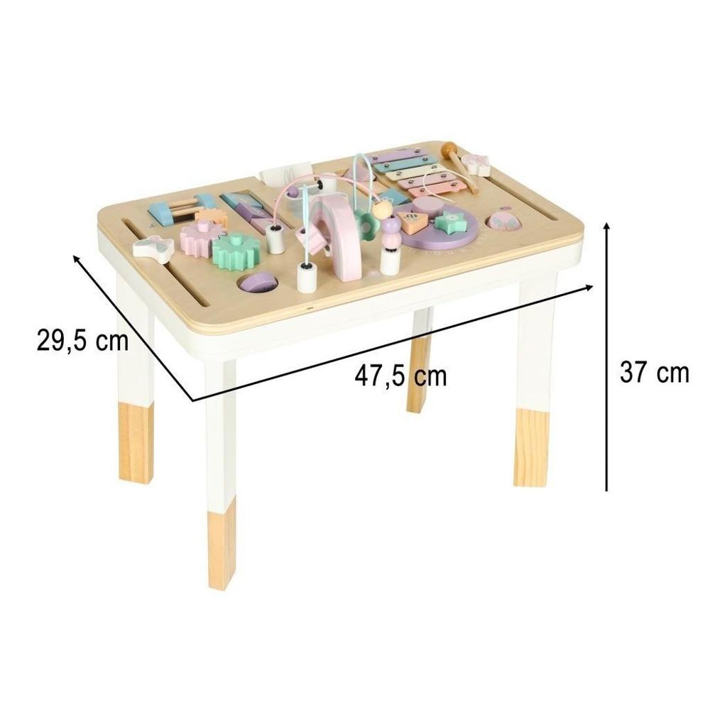 Lulilo Montessori aktivitetsbord i pastell i trä för barn 3+