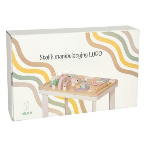 Lulilo Montessori aktivitetsbord i pastell i trä för barn 3+