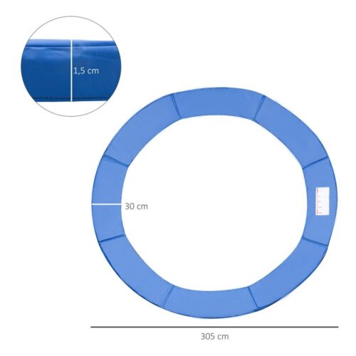 Trampolin Kantskydd Skyddsnät och väderskydd 8ft-15ft Blå
