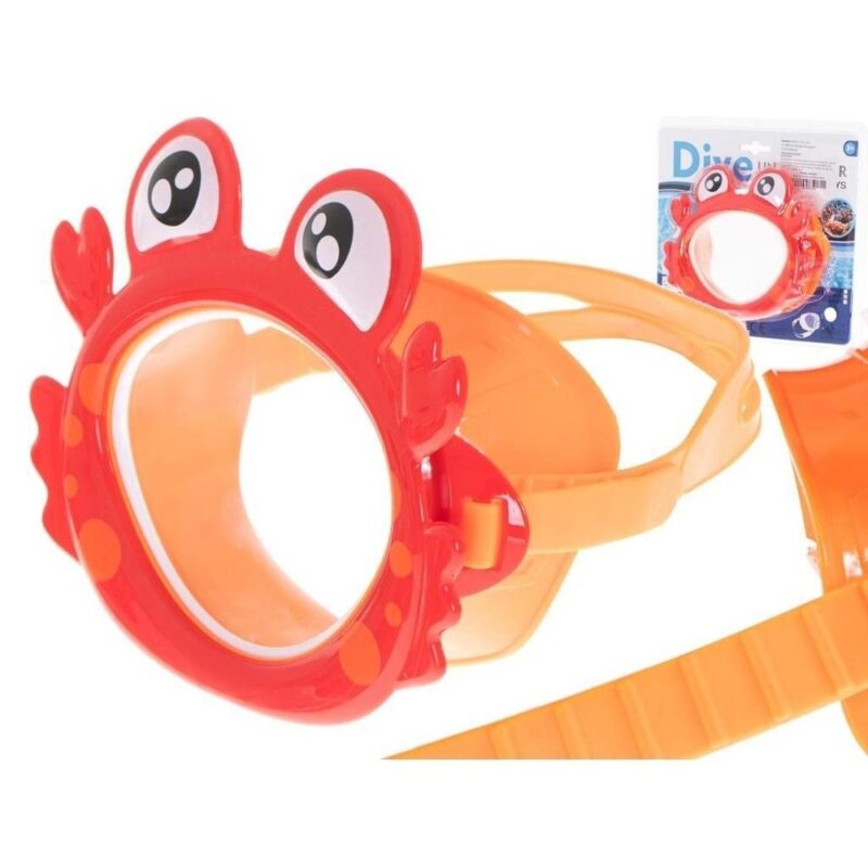 Kids Crab Diving Mask Goggles, mjuk silikon för simlektioner och vattennöje