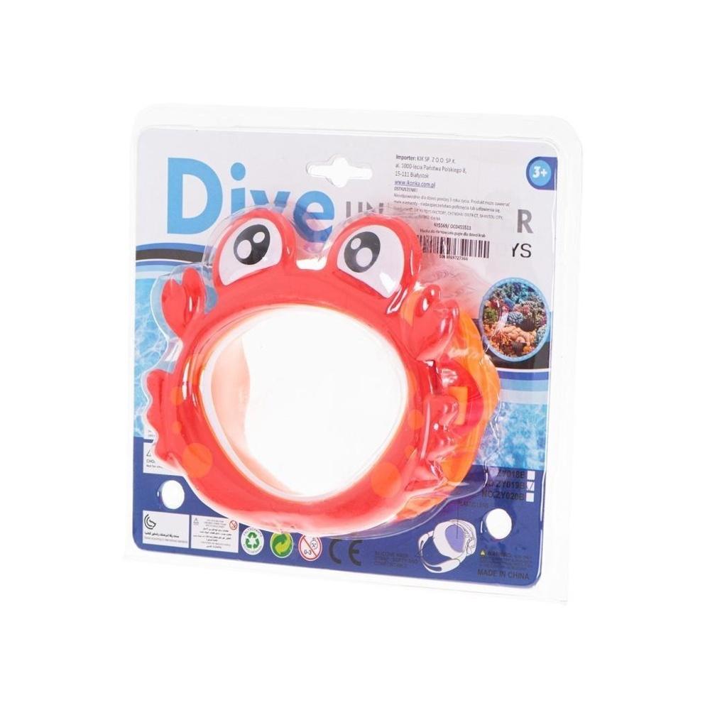 Kids Crab Diving Mask Goggles, mjuk silikon för simlektioner och vattennöje