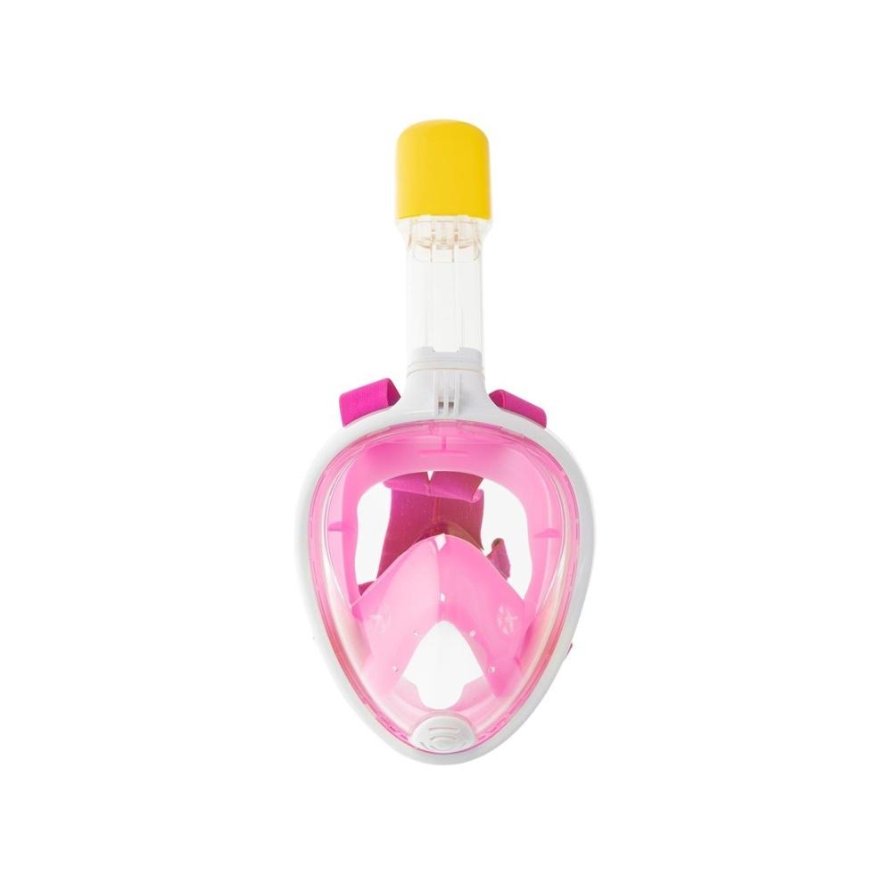 Full Face Snorkel Mask Rosa S/M – Panoramautsikt, Anti-Imma, Dry Top Tube