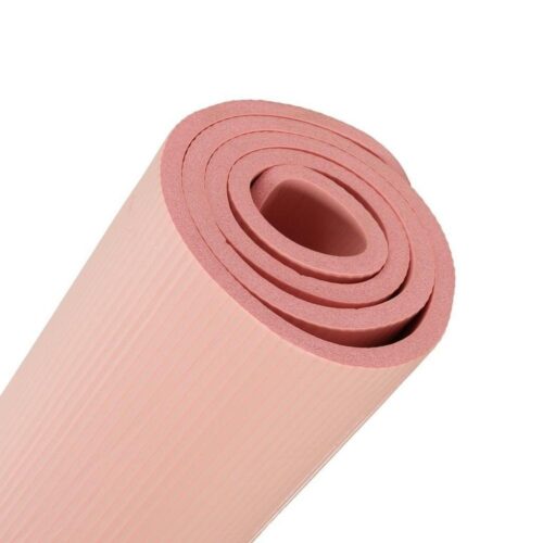 Tjock yogamatta 185x80cm, rosa, med väska för pilates och styrketräning