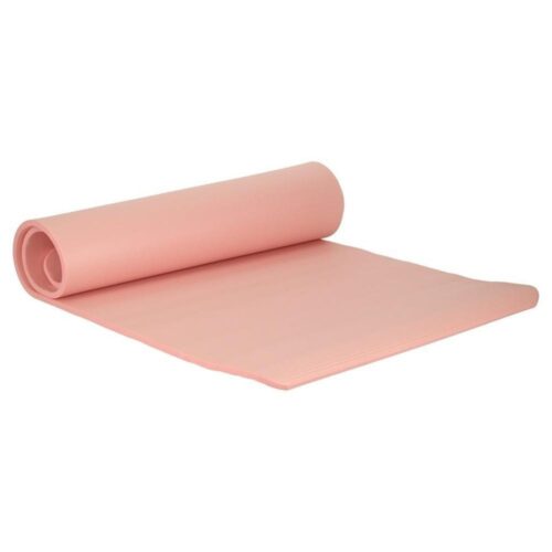 Tjock yogamatta 185x80cm, rosa, med väska för pilates och styrketräning