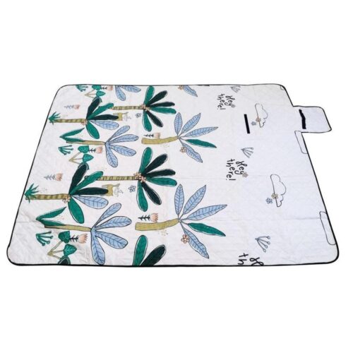 Stor Palm Tree Beach Mat, Vattentät picknickfilt, 200x200cm