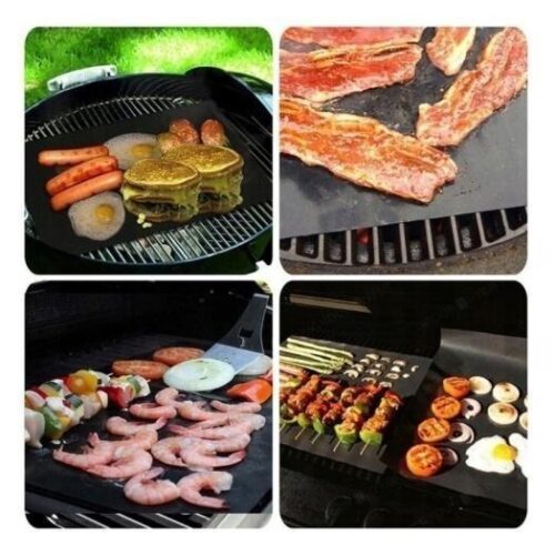 Set med 5 st non-stick teflon grillmattor för bakning och ugnsstekt (40x33cm)