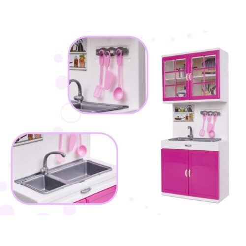 LED Doll Kitchen Lekset – 4-modulset med ljus och ljud