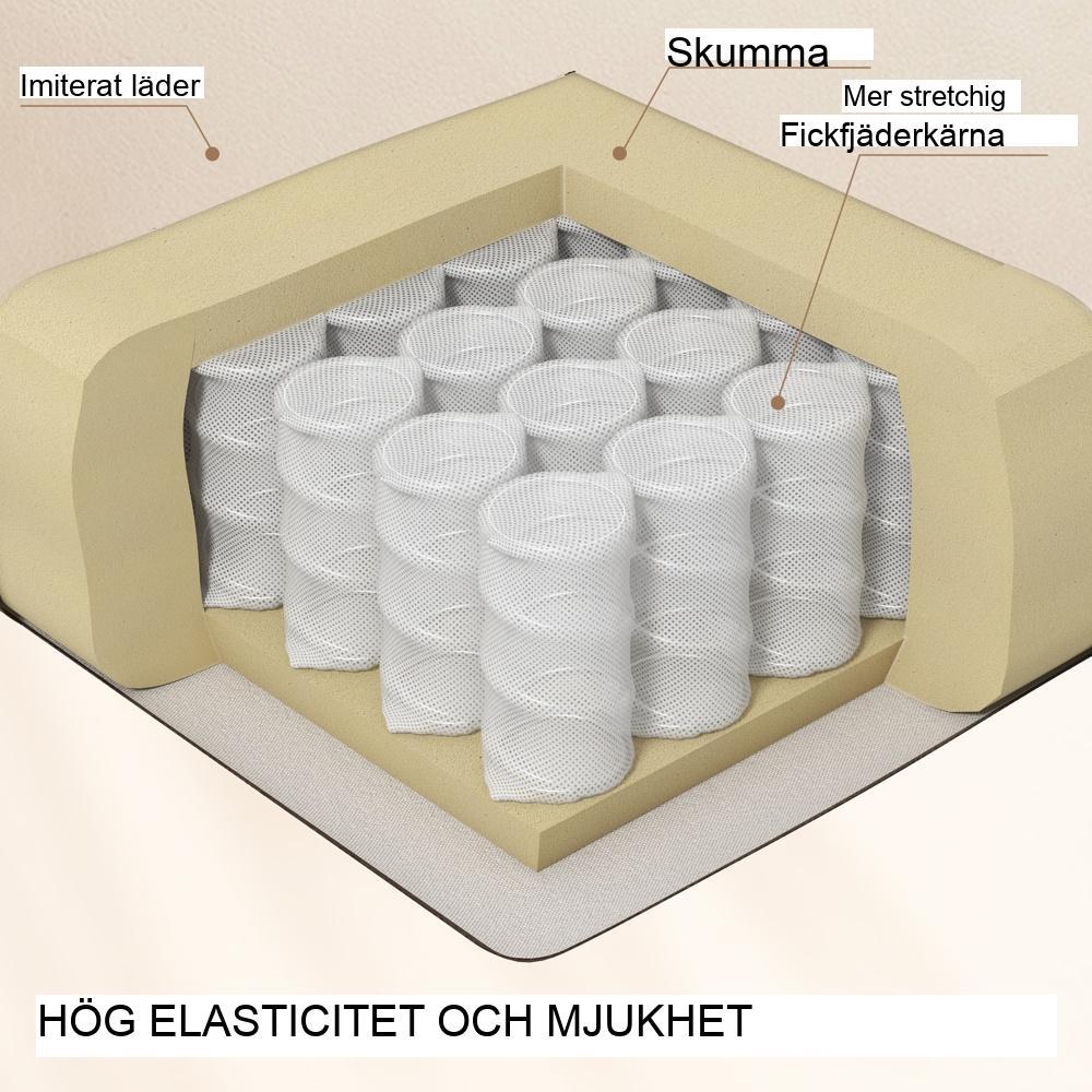 Elektrisk massagefåtölj med 5 lägen, gräddvit