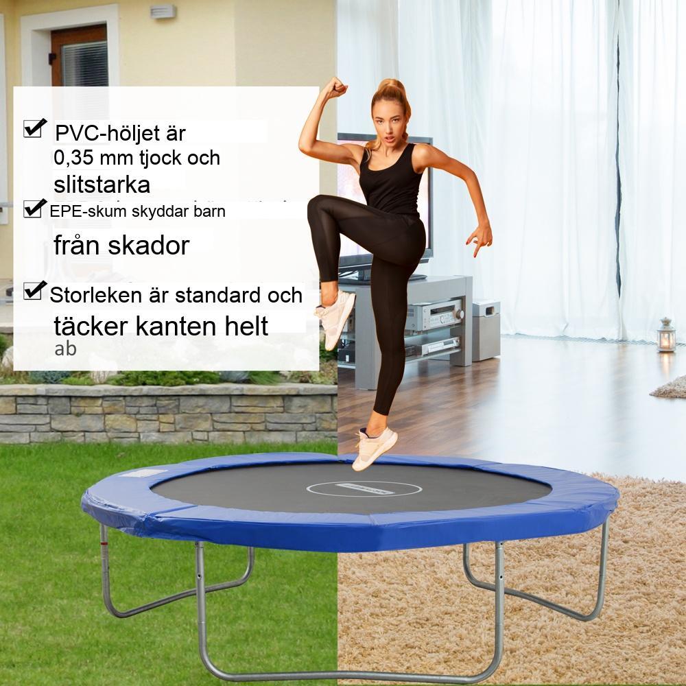 Trampolin Kantskydd Skyddsnät och väderskydd 8ft-15ft Blå