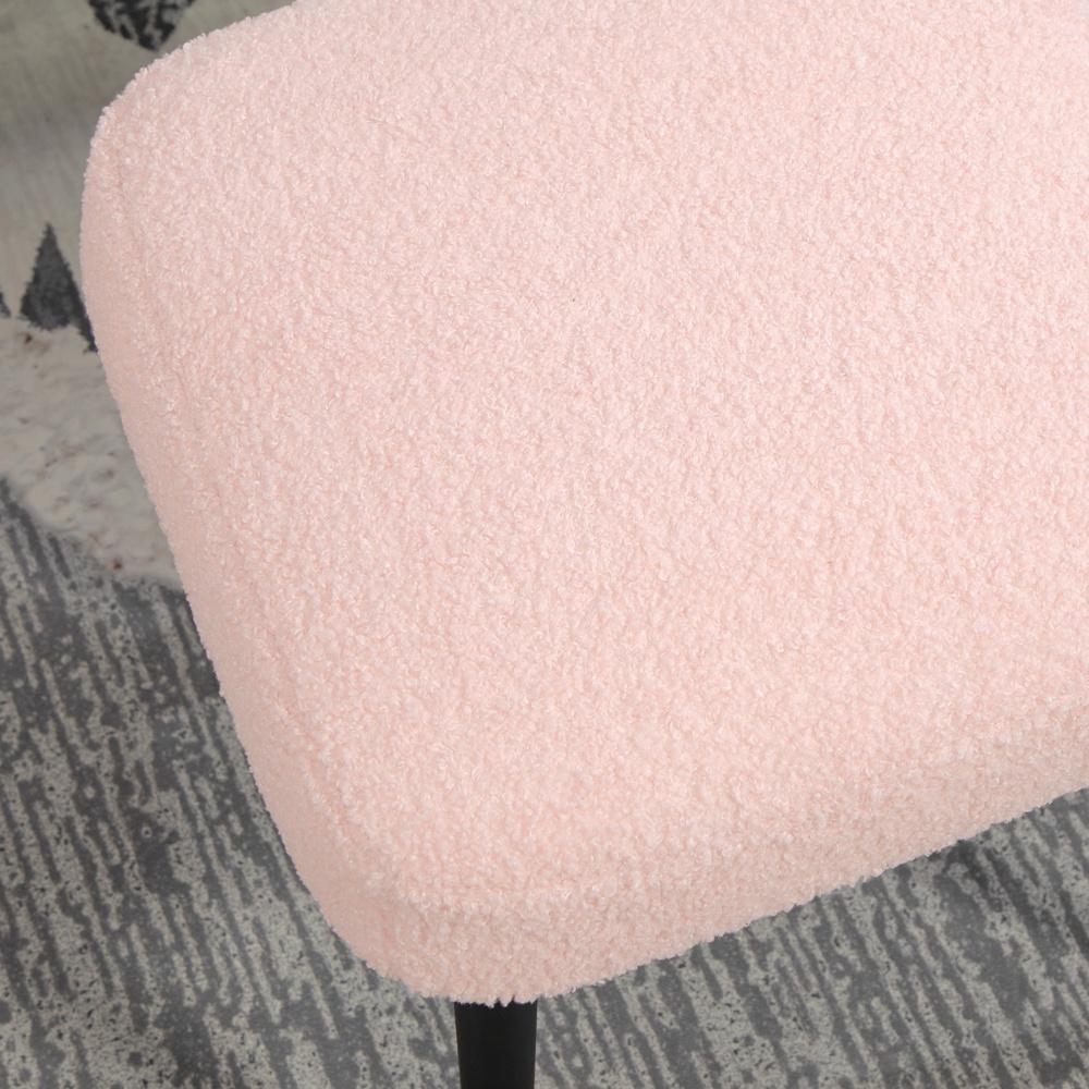 Pink Cashmere Look Fotpall med stålben – Snygga och bekväma sittplatser