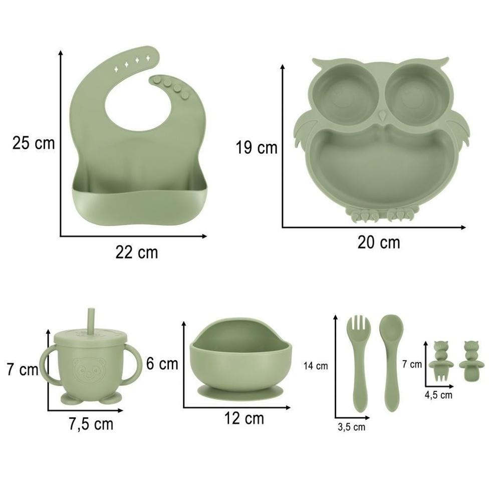 Green Owl Silikon Barnredskapsset – BPA-fritt, säkert och hållbart