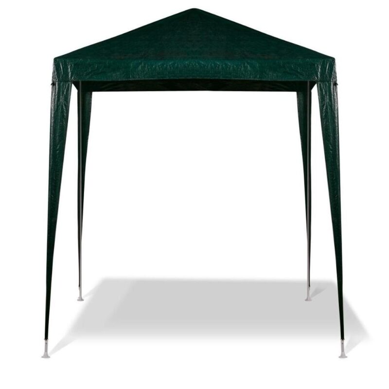 Green Commercial Event Gazebo Canopy – Metallram, 2×2 fot (1,95 m) Skydd mot sol och regn