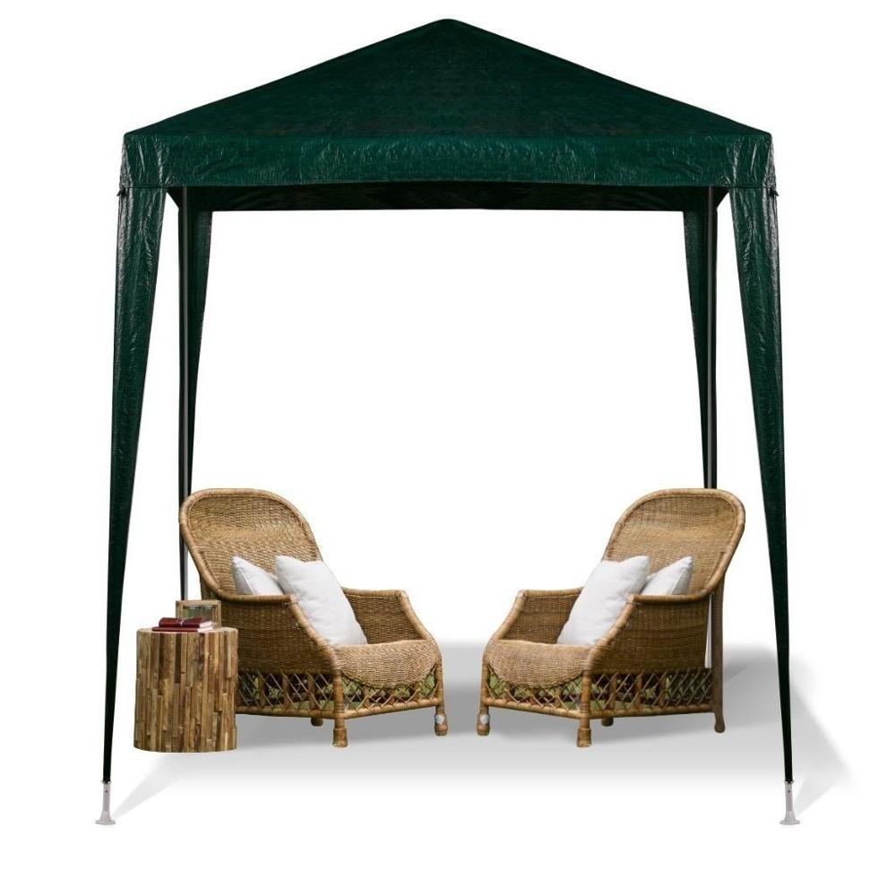 Green Commercial Event Gazebo Canopy – Metallram, 2×2 fot (1,95 m) Skydd mot sol och regn