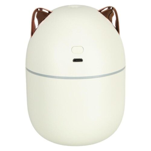 White Kitty USB luftfuktare och diffusor, 250 ml med konstant/intermittent dimma