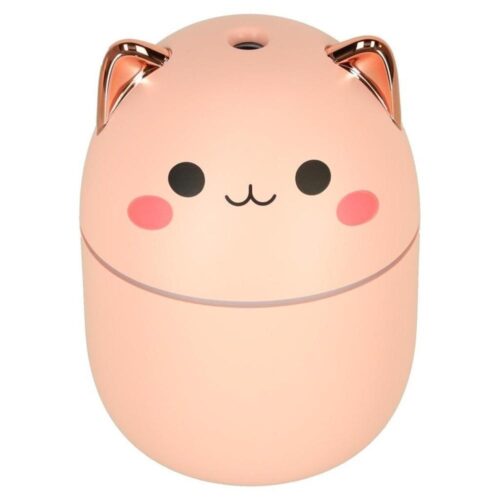 Pink Rose Cat Oil Diffuser Luftfuktare USB 250ml